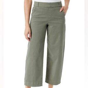 Gloria Vanderbilt Wmn 12 Garden Sage Shape Effect Hi Rise Wide Leg Crop Pant NWT
